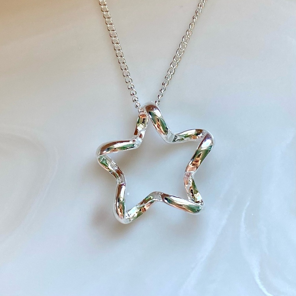 Sterling Silver Star Pendant - Elegant Women's Jewelry